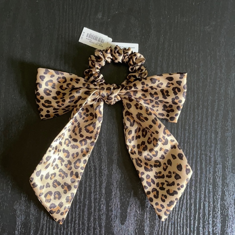 J crew leopard hair bow